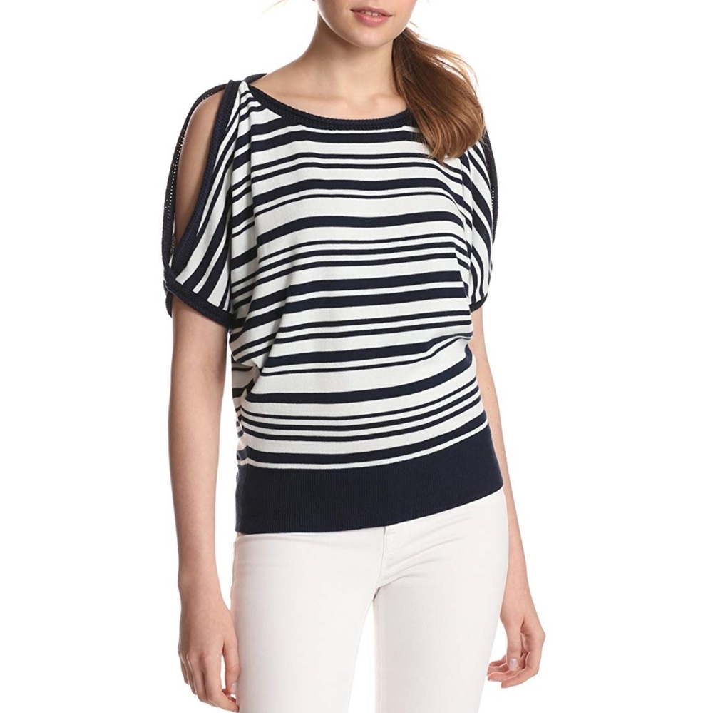 Trina Turk Cold Shoulder Dolman Sleeve Top